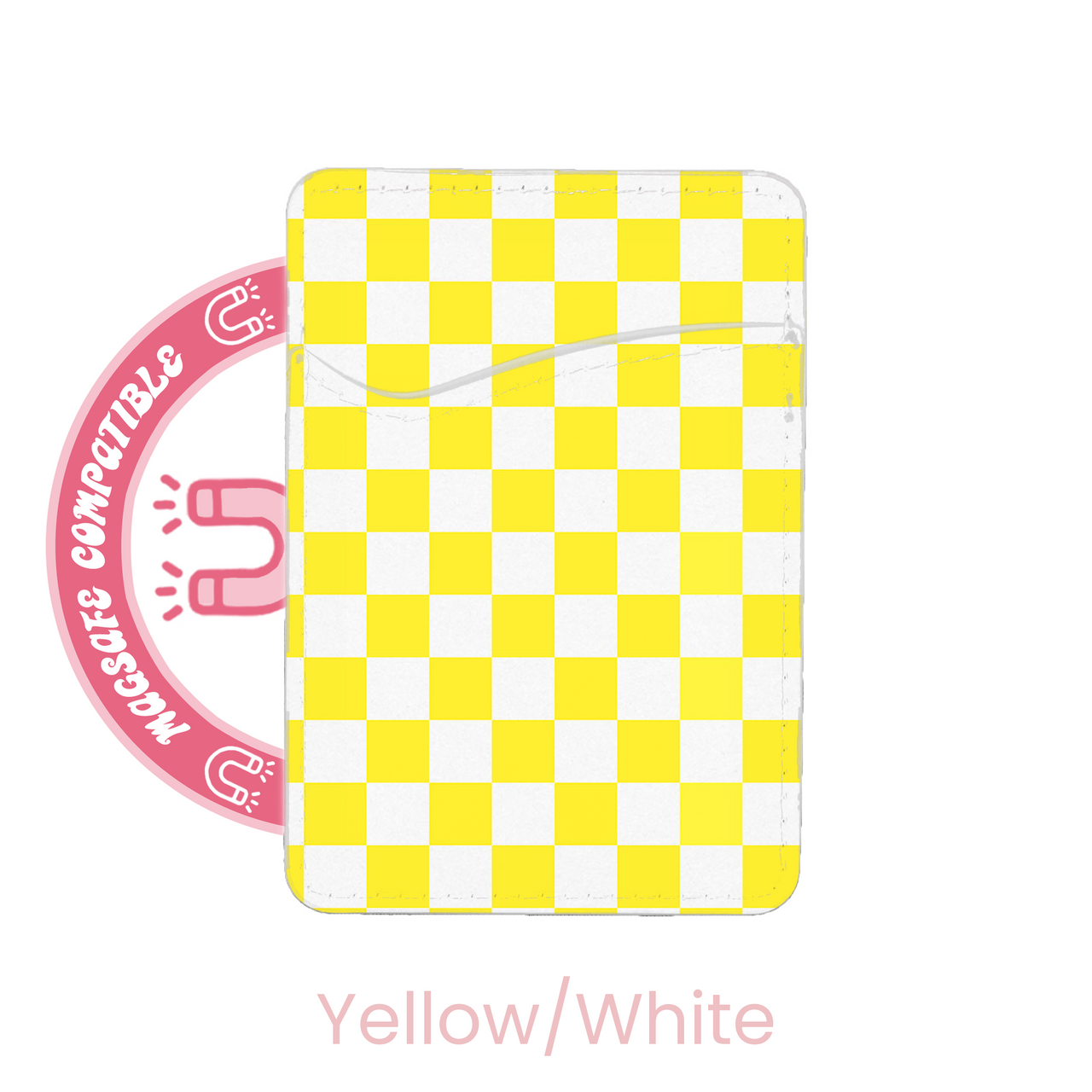 abbyrose Poche Porte Carte MagSafe à Checkered pour iPhone 12 13 14 15 16 Pro Max - Photo 7 sur 55