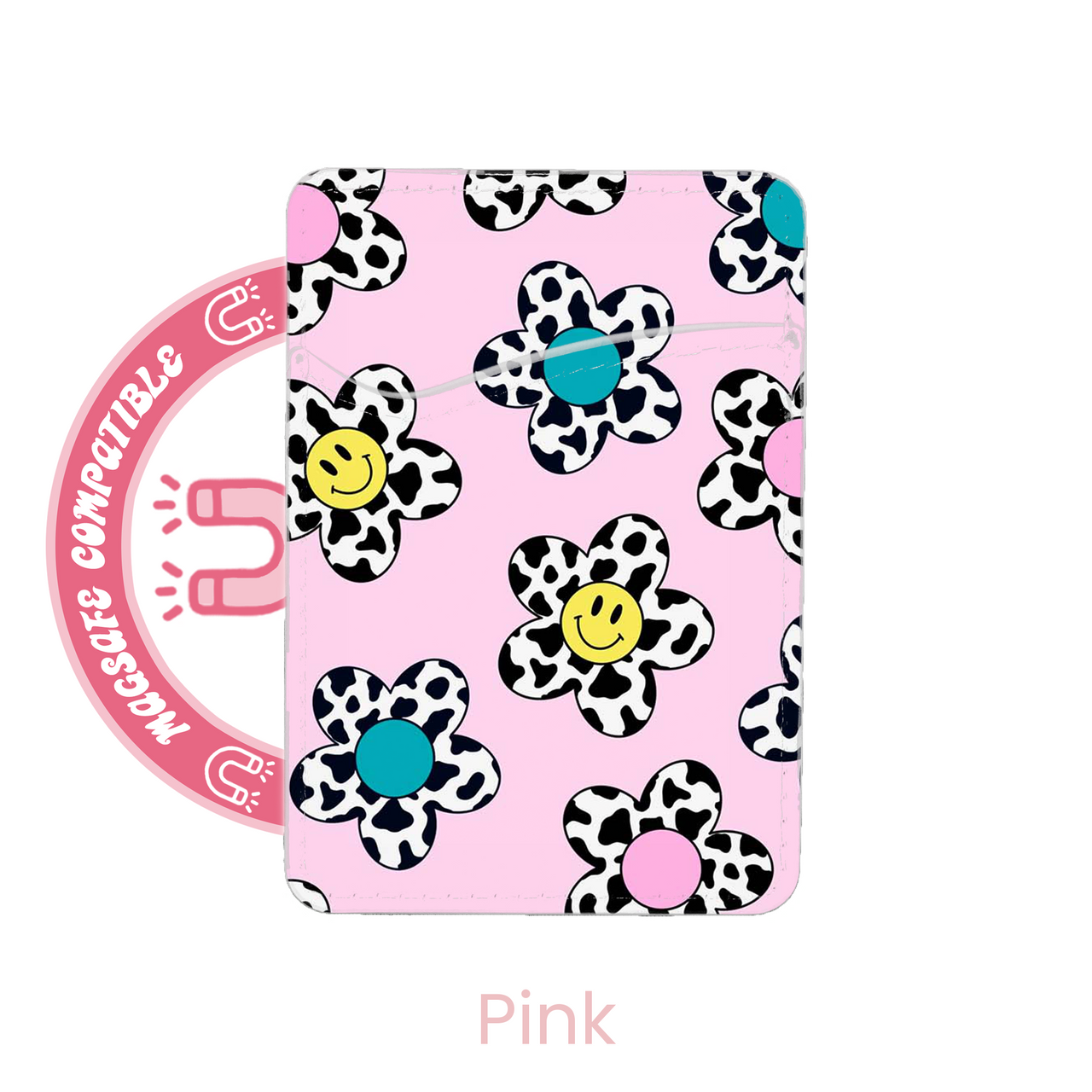 abbyrose Cow Smilies MagSafe Porte Carte Poche pour iPhone 12 13 14 15 16 Pro - Photo 2 sur 21