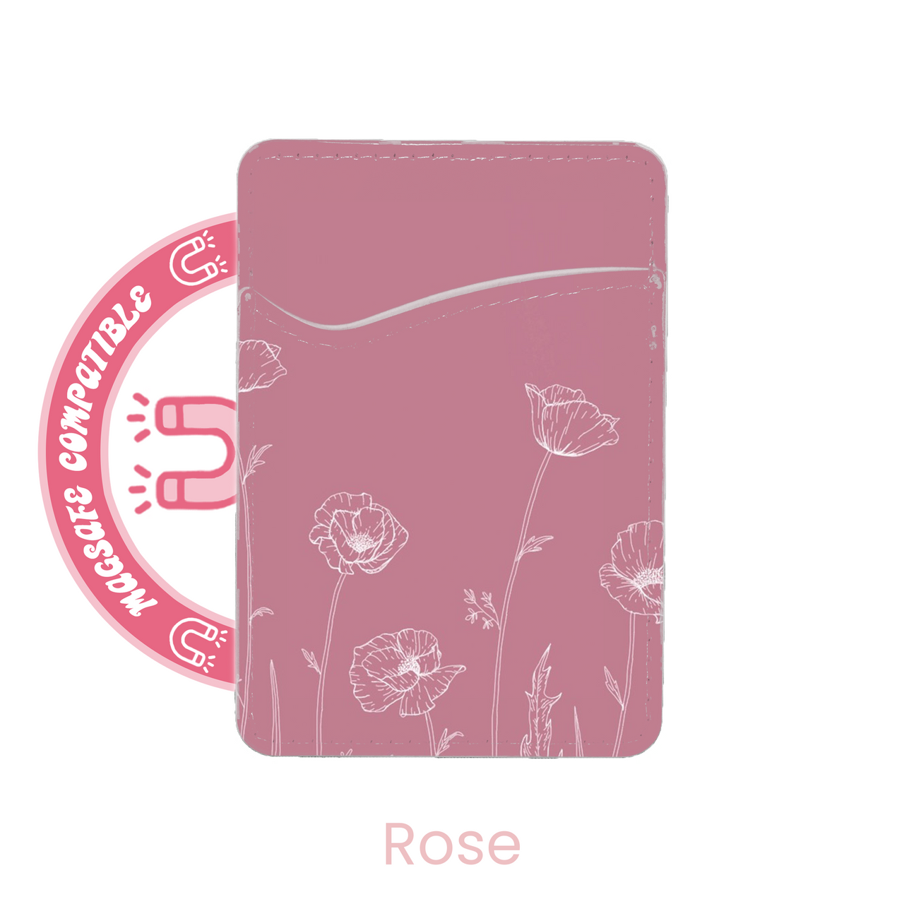 abbyrose Dainty Flowers MagSafe Porte Carte Poche pour iPhone 12 13 14 15 16 Pro - Photo 3 sur 21