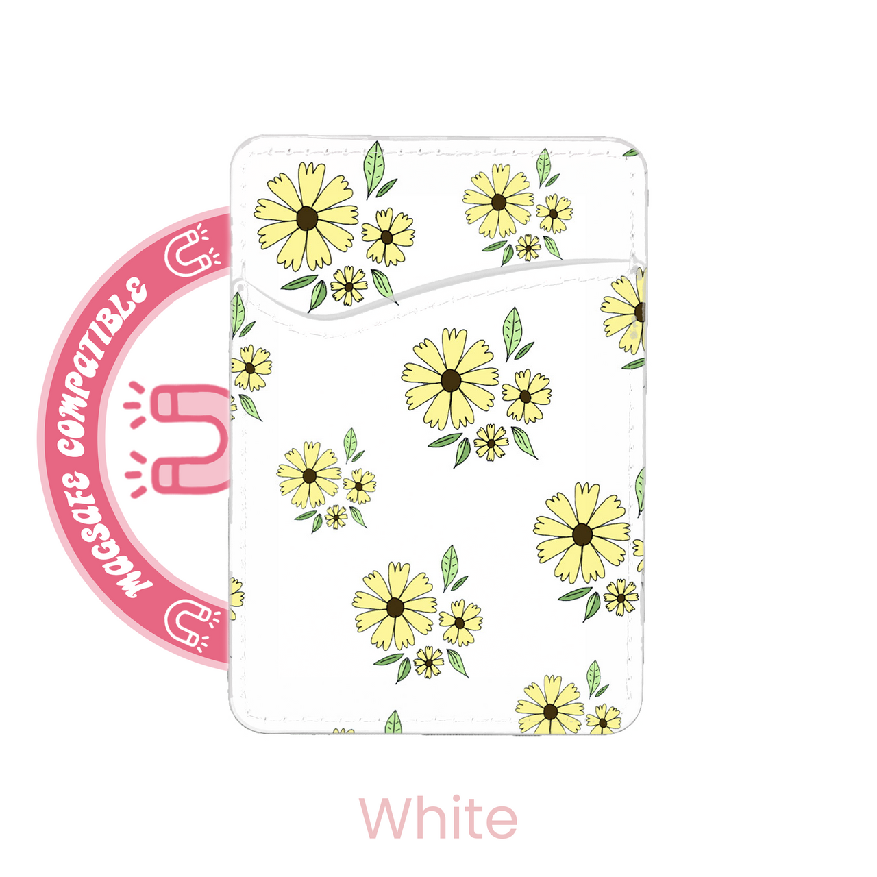 abbyrose patch fleur MagSafe porte carte poche pour iPhone 12 13 14 15 16 pro - Photo 3 sur 21