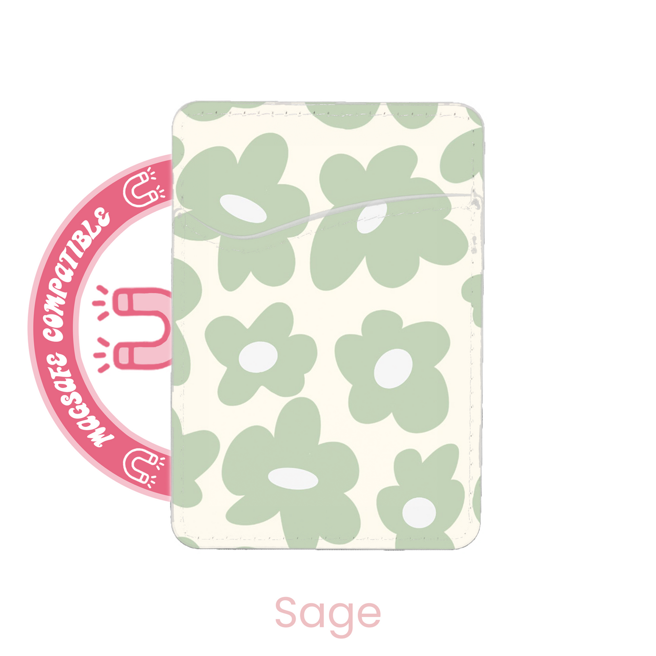 abbyrose Funky Flowers MagSafe Porte Carte Poche pour iPhone 12 13 14 15 16 Pro - Photo 8 sur 49