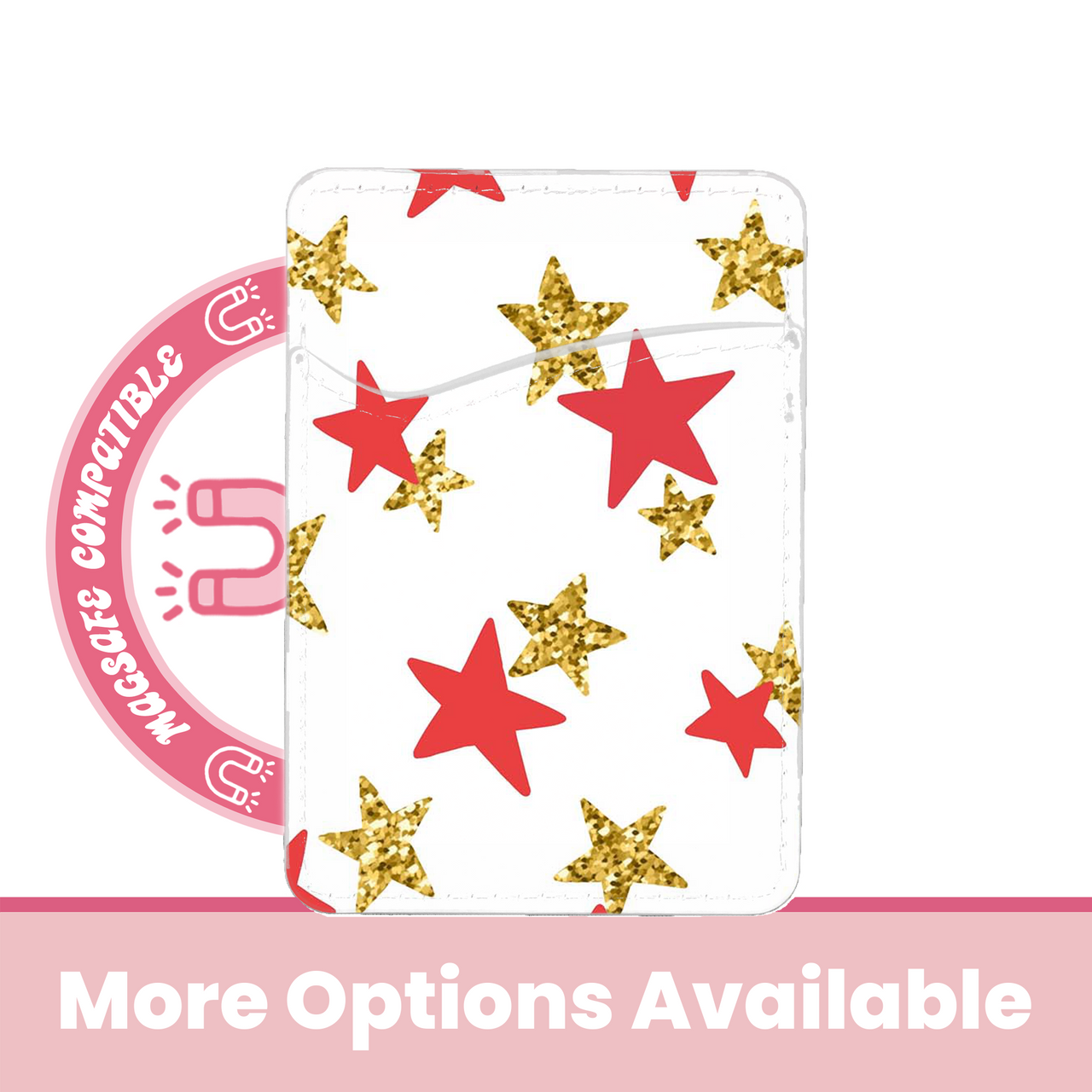 abbyrose Gold Star MagSafe Card Holder Pocket for iPhone 12 13 14 15 16 Pro Max - 第 3/37 張圖片