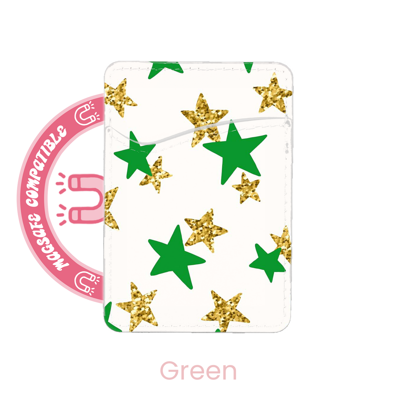 abbyrose Gold Star MagSafe Card Holder Pocket for iPhone 12 13 14 15 16 Pro Max - 第 4/37 張圖片