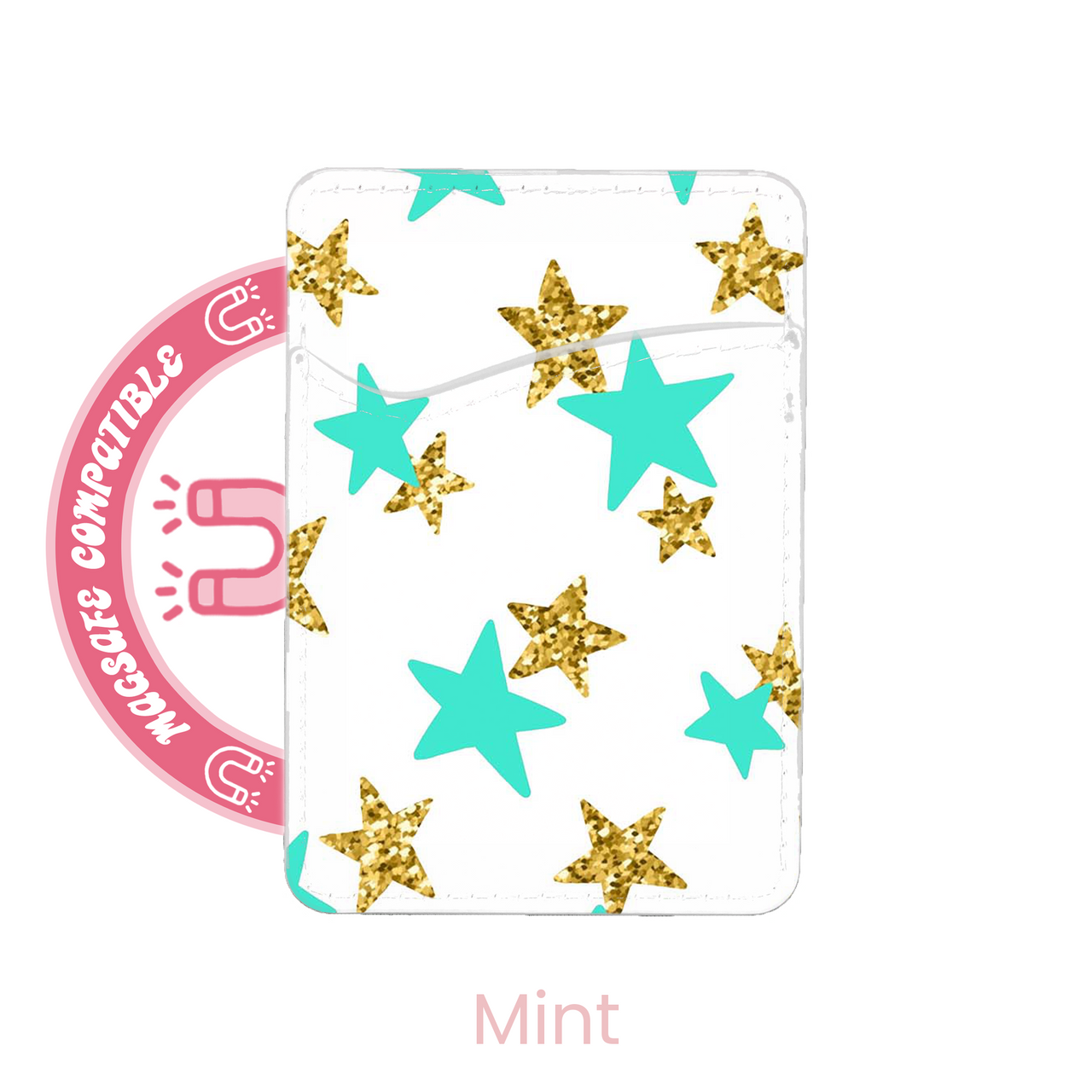 abbyrose Gold Star MagSafe Card Holder Pocket for iPhone 12 13 14 15 16 Pro Max - 第 6/37 張圖片