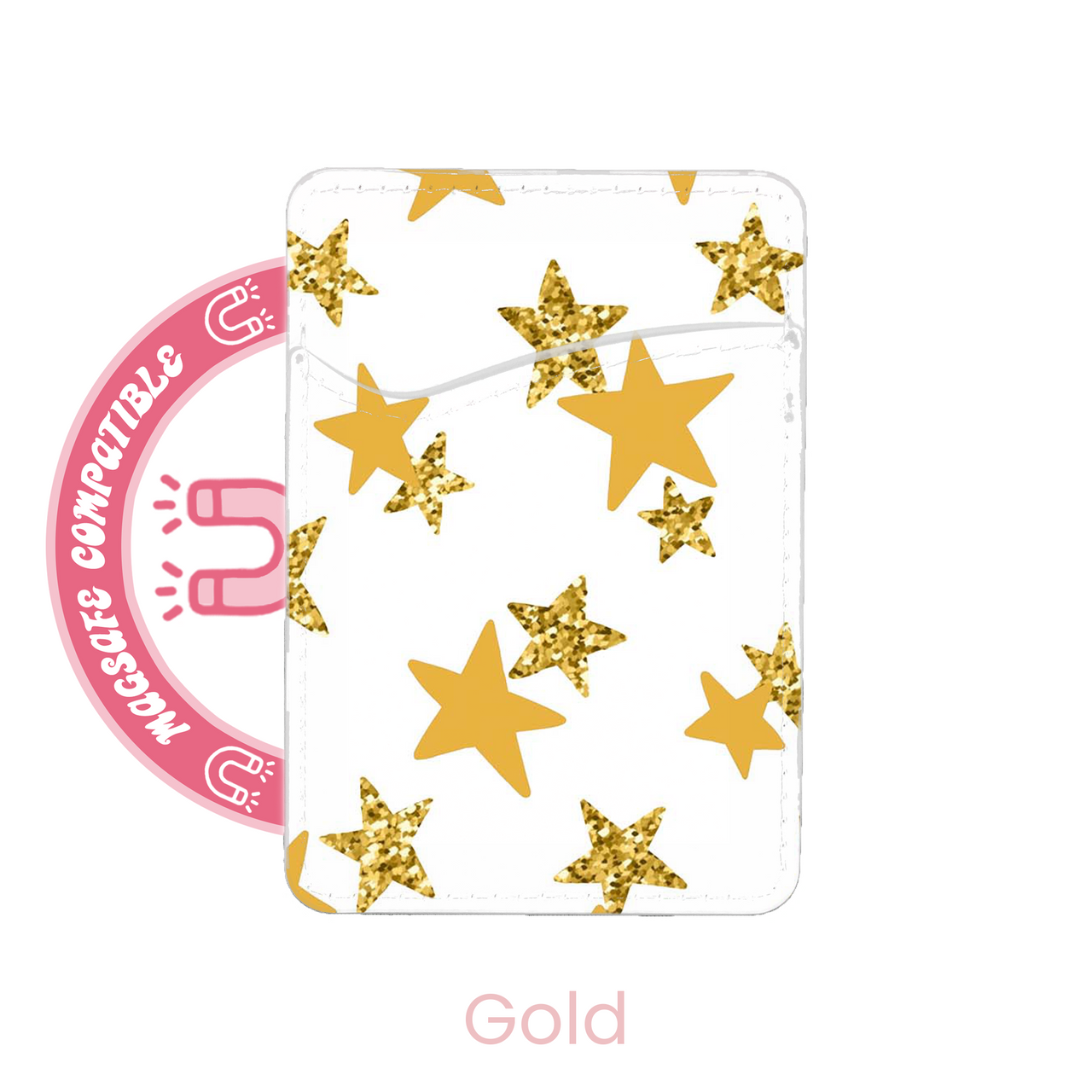 abbyrose Gold Star MagSafe Card Holder Pocket for iPhone 12 13 14 15 16 Pro Max - 第 7/37 張圖片