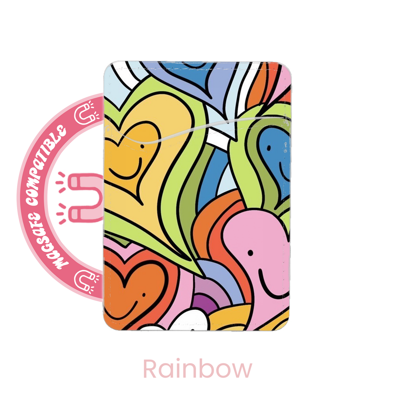 abbyrose Happy Hearts MagSafe Card Holder Pocket for iPhone 12 13 14 15 16 Pro - 第 2/21 張圖片