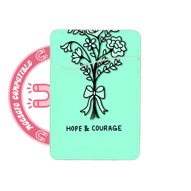 abbyrose Hope & Courage MagSafe Porte Carte Poche pour iPhone 12 13 14 15 16 Pro - Photo 1 sur 1