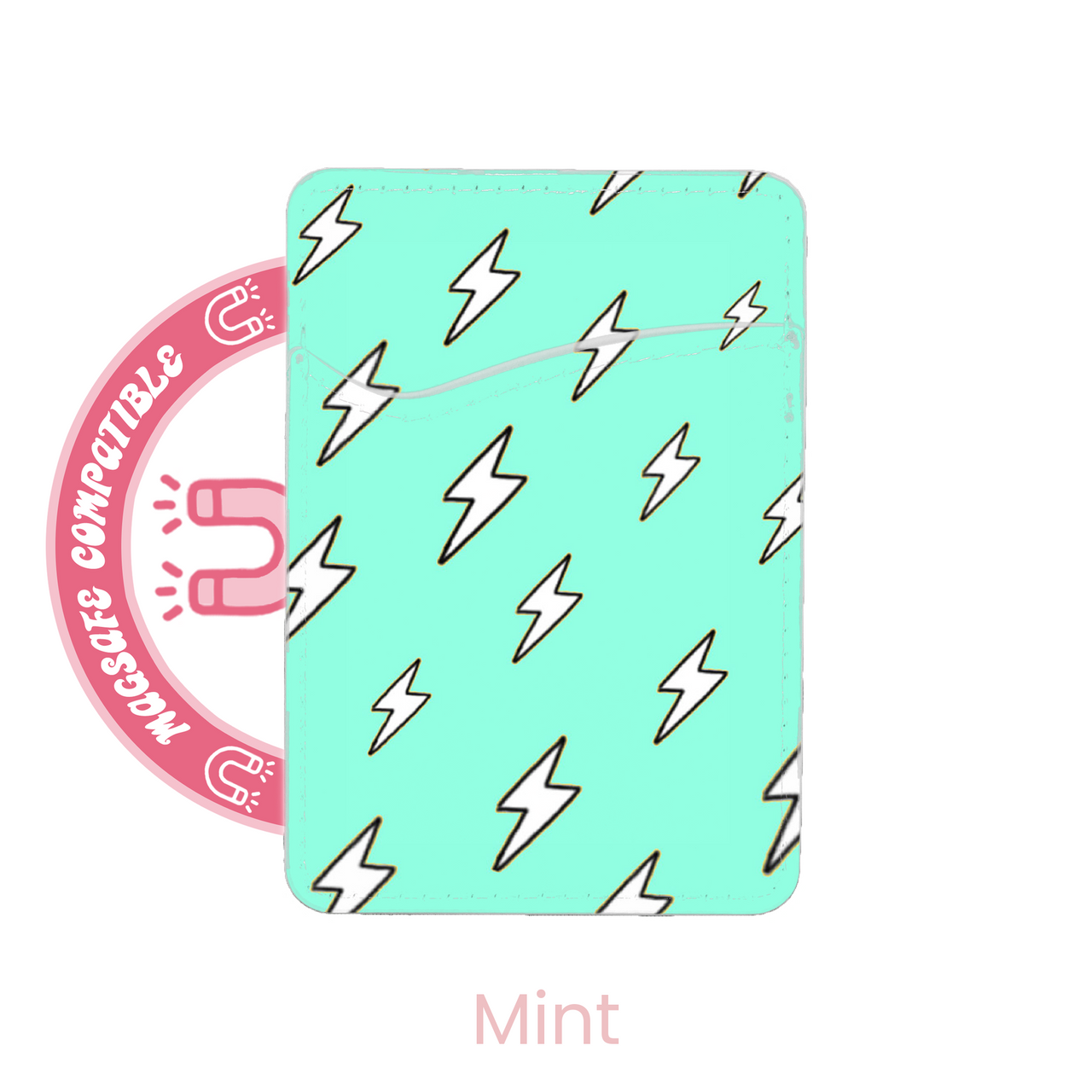 abbyrose Lightning Bolts MagSafe Card Holder Pocket for iPhone 12 13 14 15 16 - 第 7/49 張圖片