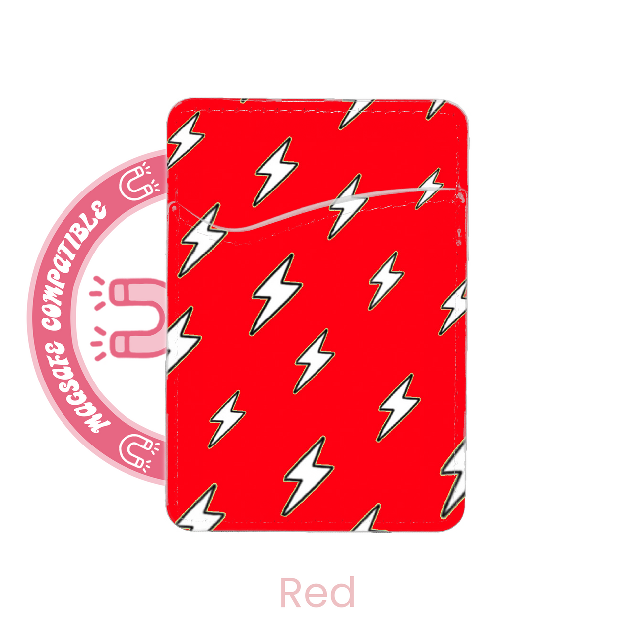 abbyrose Lightning Bolts MagSafe Card Holder Pocket for iPhone 12 13 14 15 16 - 第 2/49 張圖片