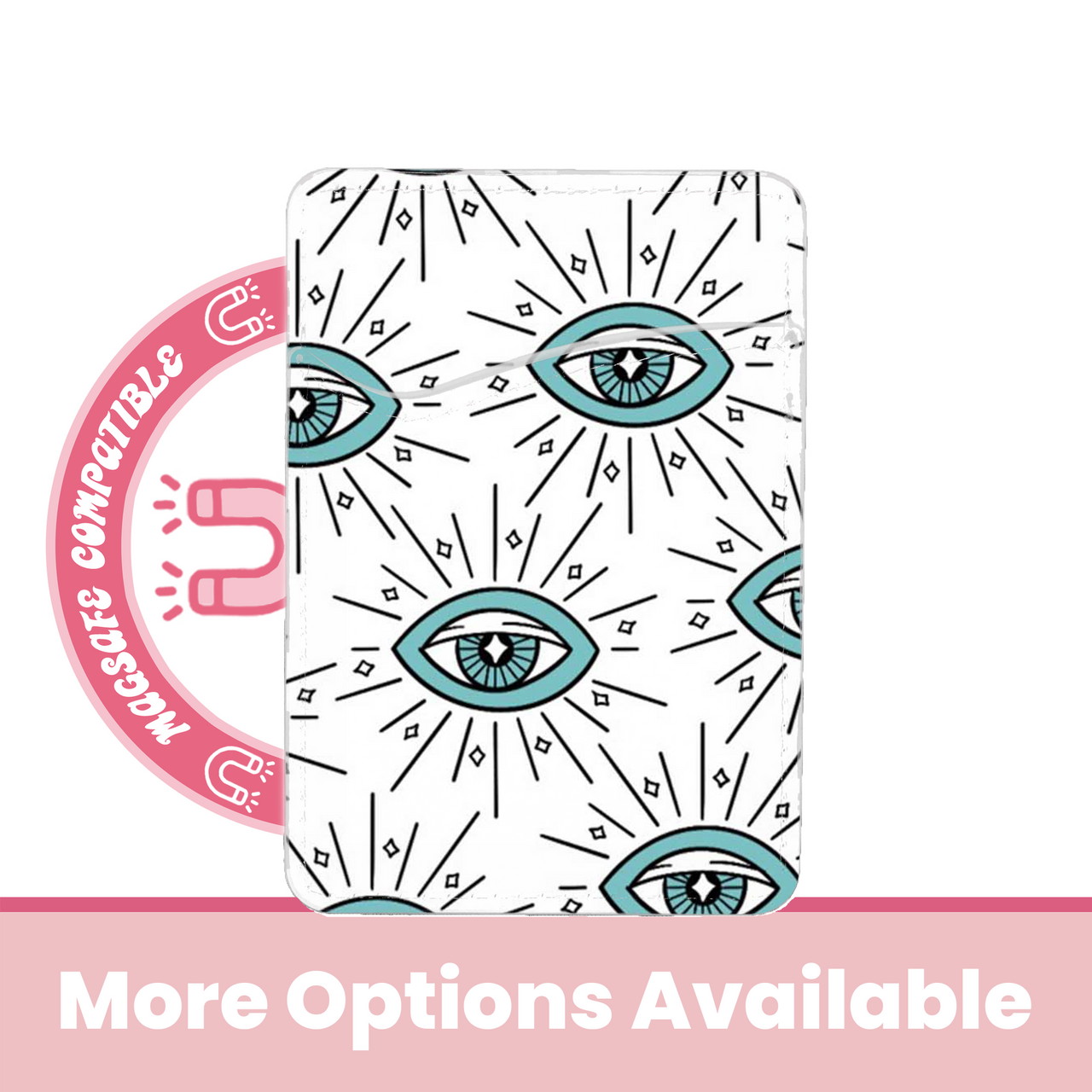 abbyrose Looking Glass MagSafe Porte Carte Poche pour iPhone 12 13 14 15 16 Pro - Photo 3 sur 7