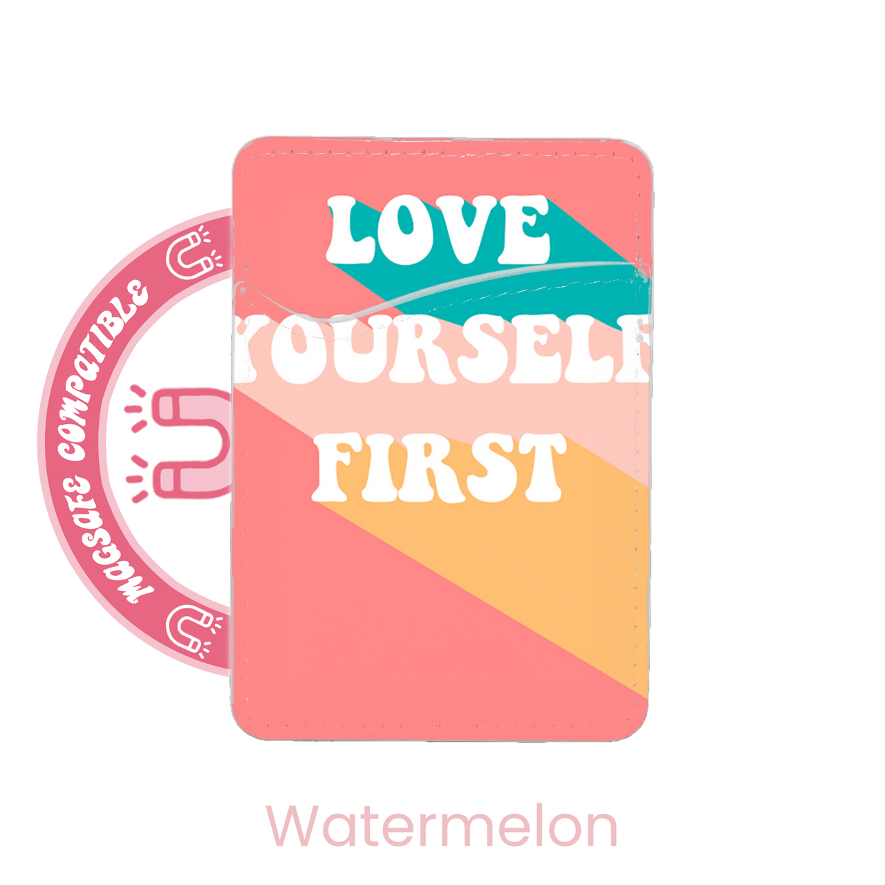 abbyrose Love Yourself First MagSafe Card Holder Pocket for iPhone 12-16 - 第 5/7 張圖片