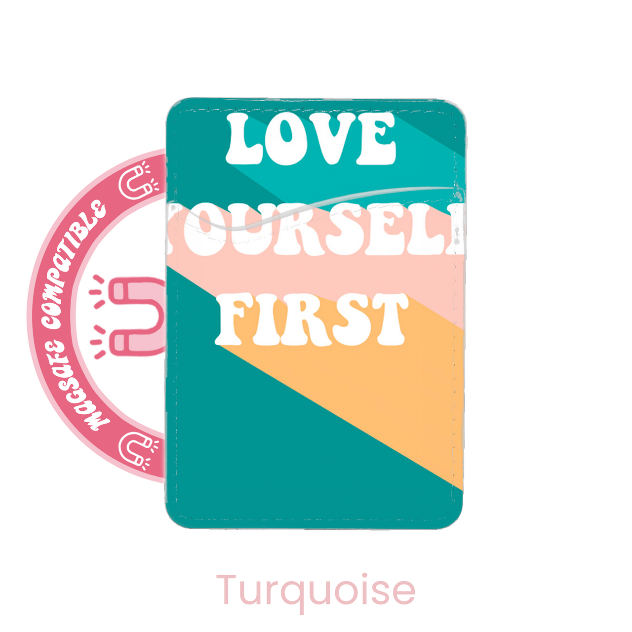 abbyrose Love Yourself First MagSafe Card Holder Pocket for iPhone 12-16 - 第 2/7 張圖片