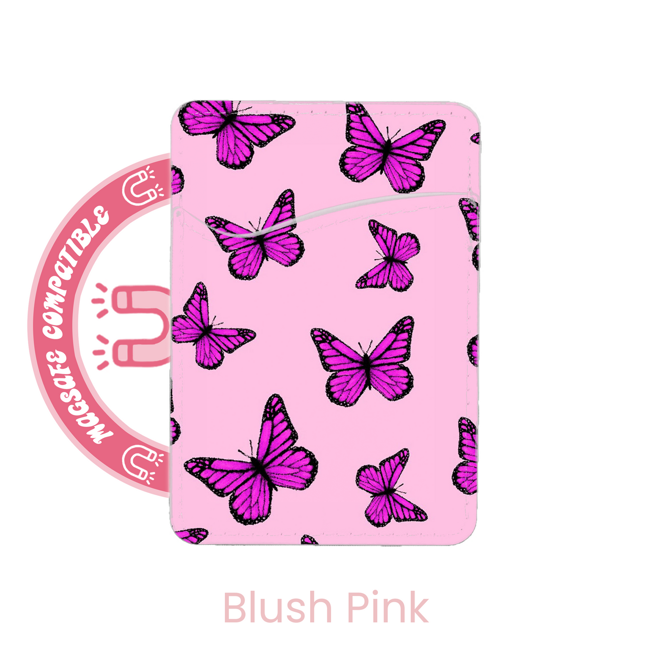 abbyrose Magenta Butterflies MagSafe Porte Carte Poche pour iPhone 12-16 - Photo 3 sur 21
