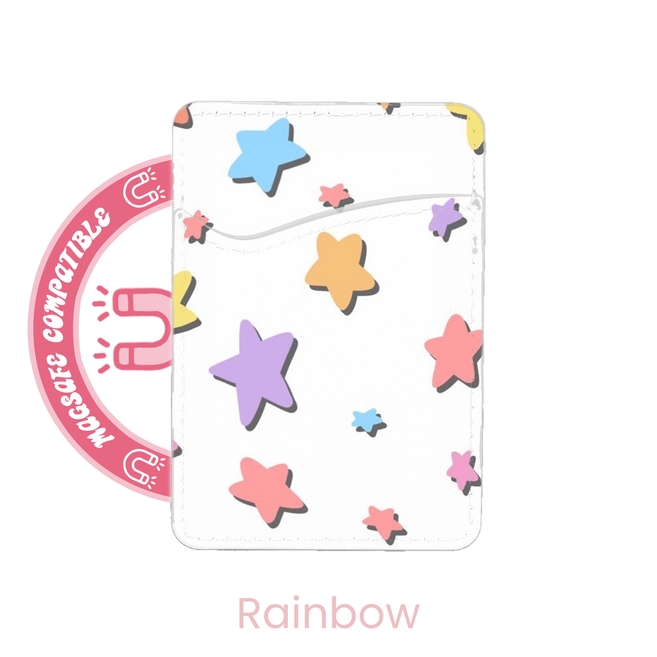 abbyrose Marshmallow Stars MagSafe Card Holder Pocket for iPhone 12 13 14 15 16 - 第 3/31 張圖片