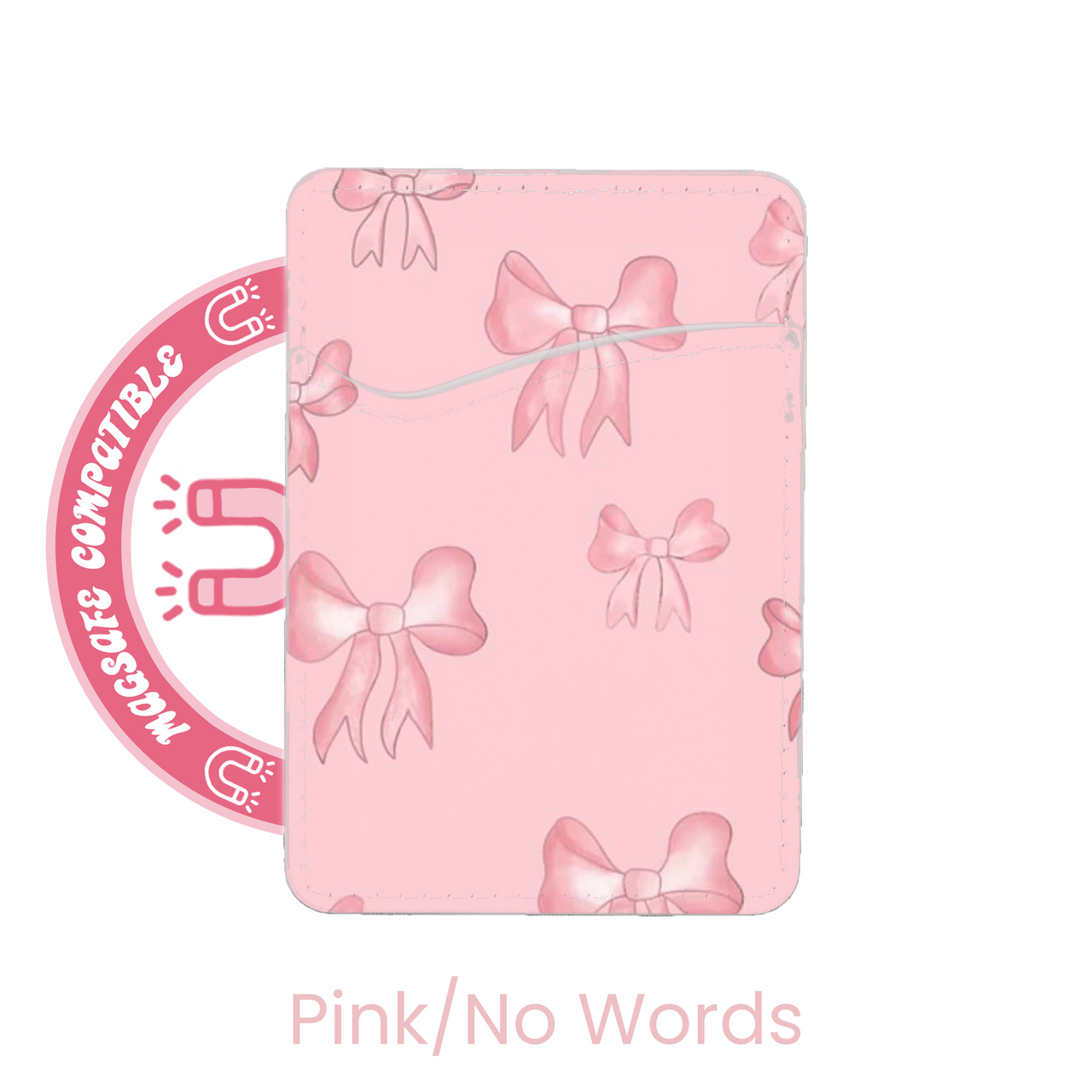 abbyrose Pink Bows MagSafe Porte Carte Poche pour iPhone 12 13 14 15 16 Pro Max - Photo 3 sur 21