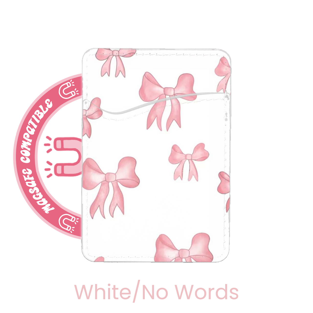 abbyrose Pink Bows MagSafe Porte Carte Poche pour iPhone 12 13 14 15 16 Pro Max - Photo 4 sur 21