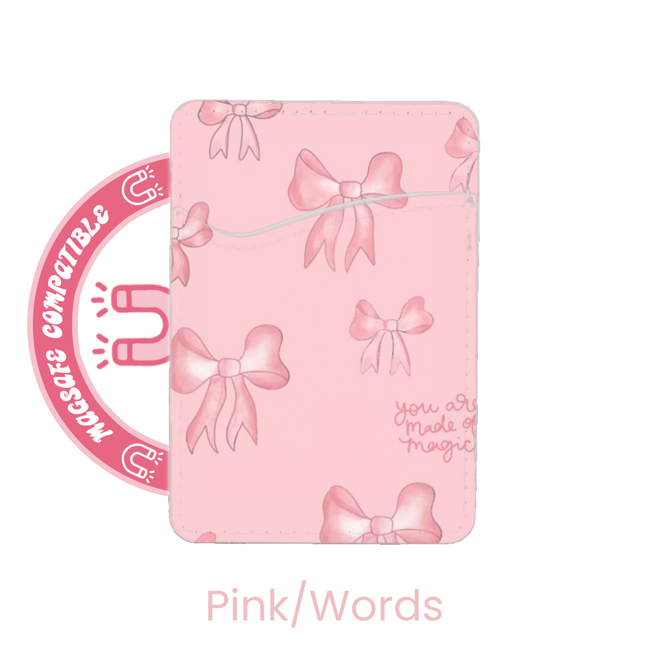 abbyrose Pink Bows MagSafe Porte Carte Poche pour iPhone 12 13 14 15 16 Pro Max - Photo 5 sur 21