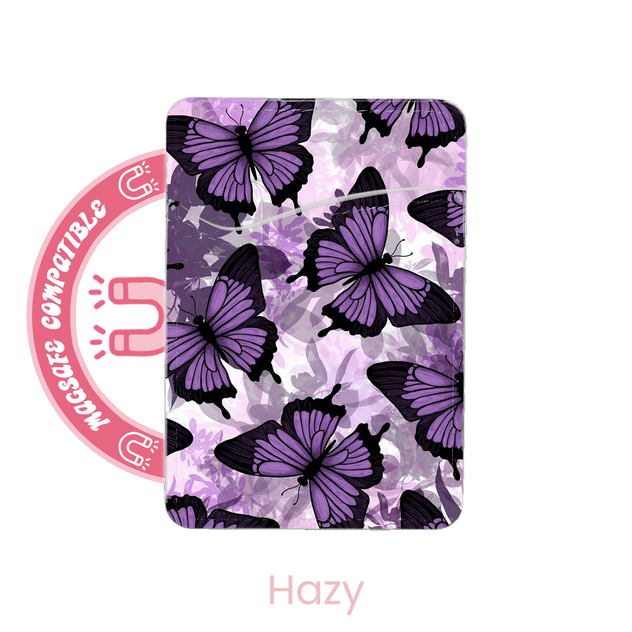 abbyrose Violet Papillons MagSafe Porte Carte Poche pour iPhone 12 13 14 15 16 - Photo 4 sur 37