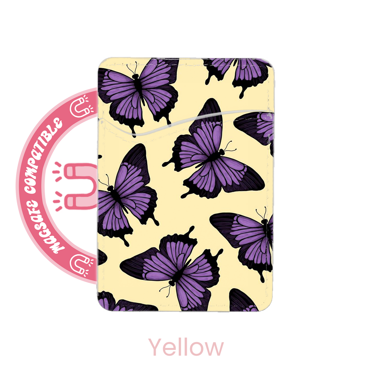 abbyrose Violet Papillons MagSafe Porte Carte Poche pour iPhone 12 13 14 15 16 - Photo 5 sur 37