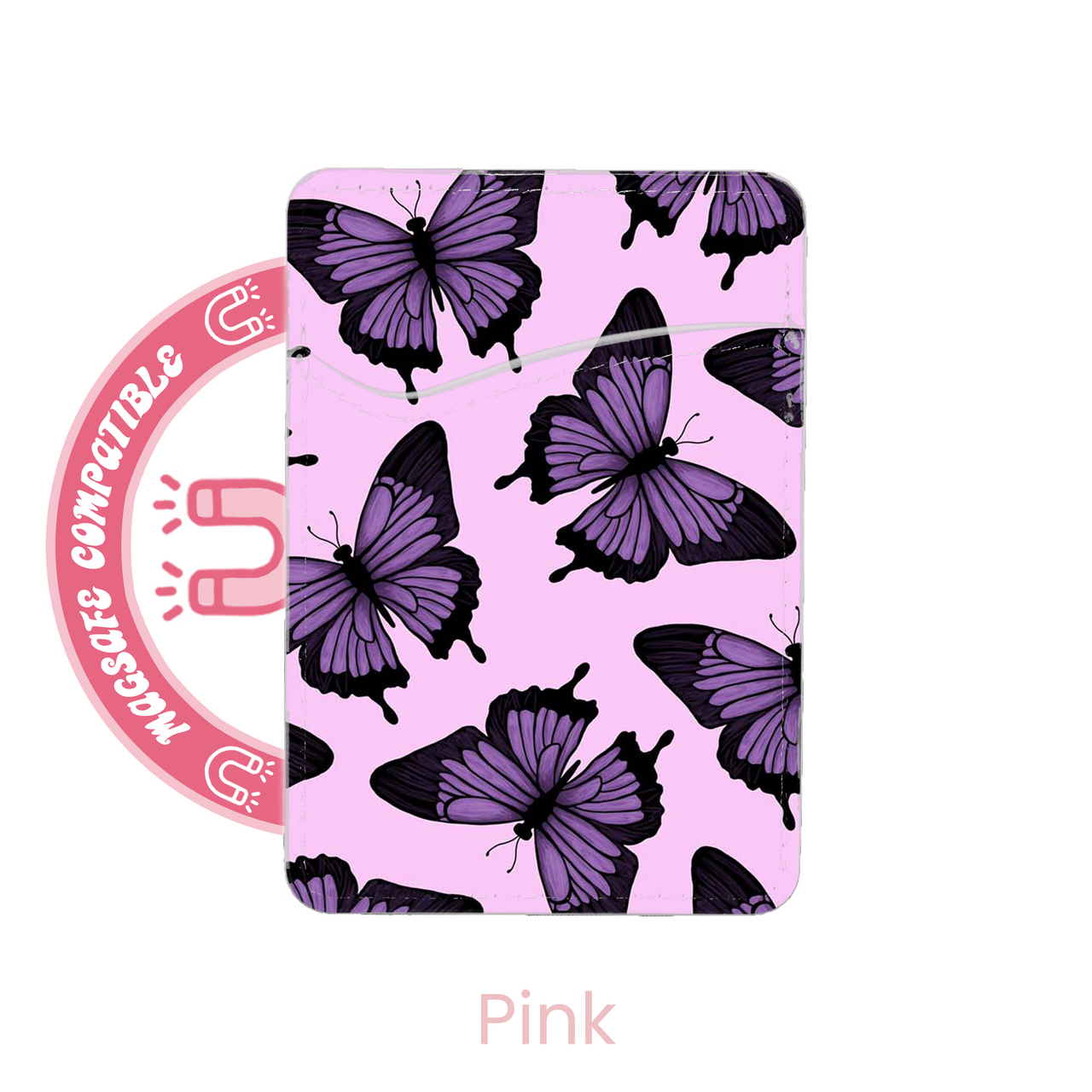 abbyrose Violet Papillons MagSafe Porte Carte Poche pour iPhone 12 13 14 15 16 - Photo 7 sur 37