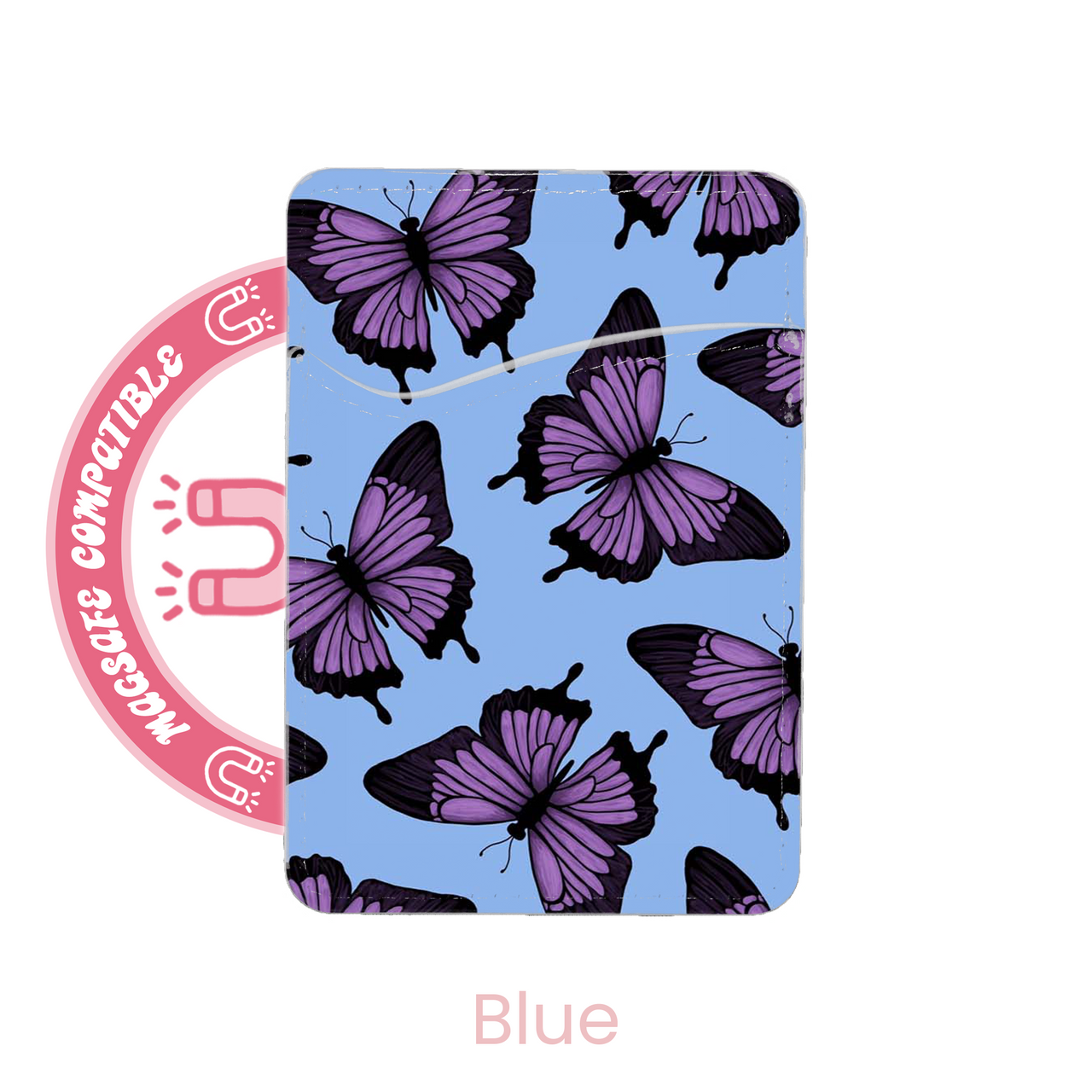 abbyrose Violet Papillons MagSafe Porte Carte Poche pour iPhone 12 13 14 15 16 - Photo 2 sur 37