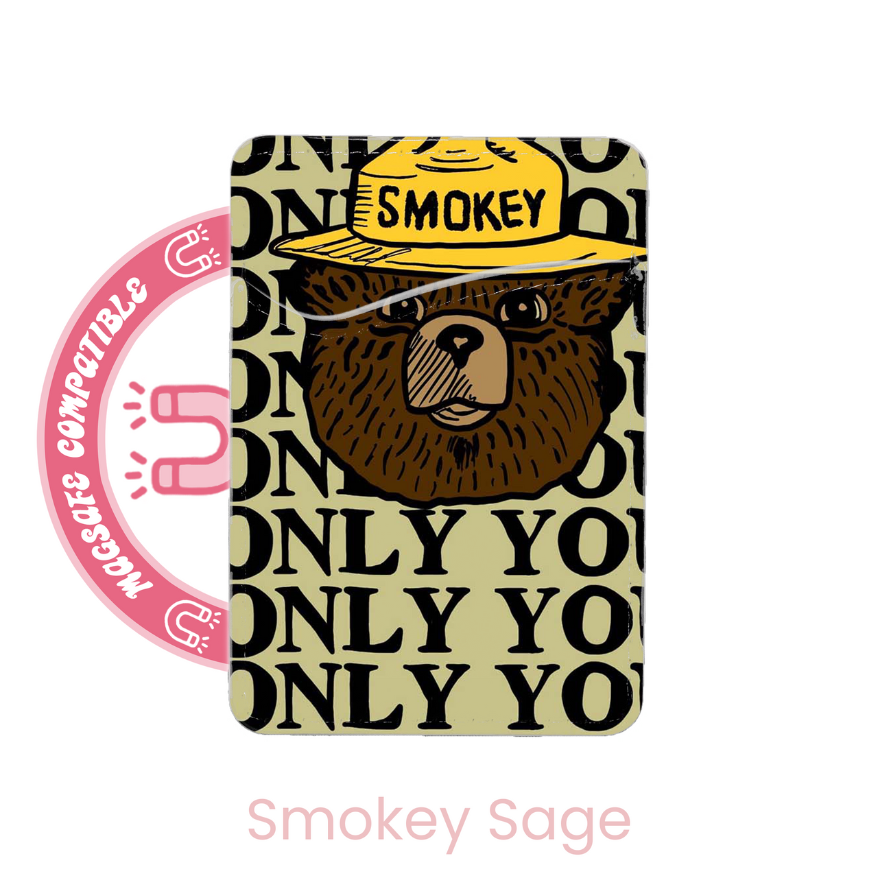 abbyrose Smokey the Bear MagSafe Porte Carte Poche pour iPhone 12 13 14 15 16 - Photo 7 sur 43