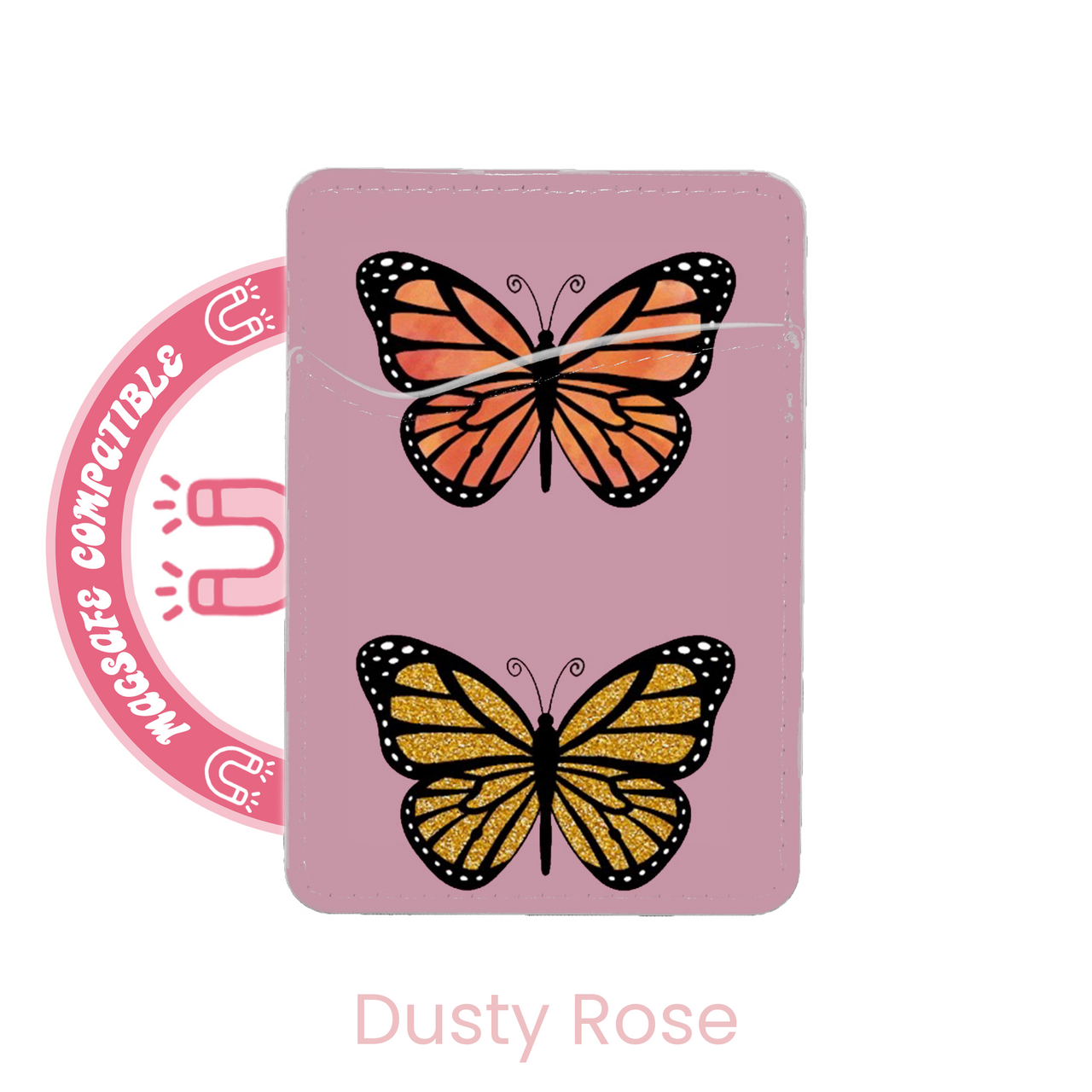 abbyrose Triple Papillon MagSafe Porte Carte Poche pour iPhone 12 13 14 15 16 - Photo 2 sur 37