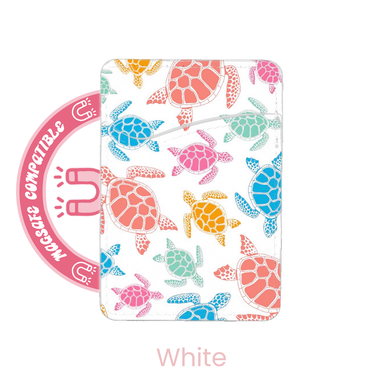 abbyrose Tropical Turtles MagSafe Card Holder Pocket for iPhone 12 13 14 15 16 - 第 3/13 張圖片
