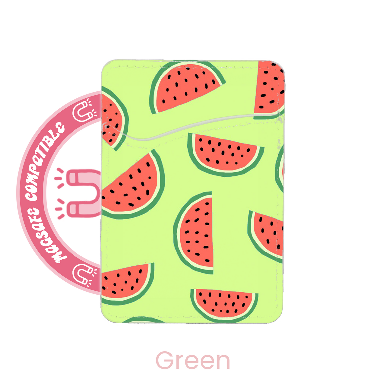 abbyrose Watermelon MagSafe Card Holder Pocket for iPhone 12 13 14 15 16 Pro Max - Picture 2 of 13