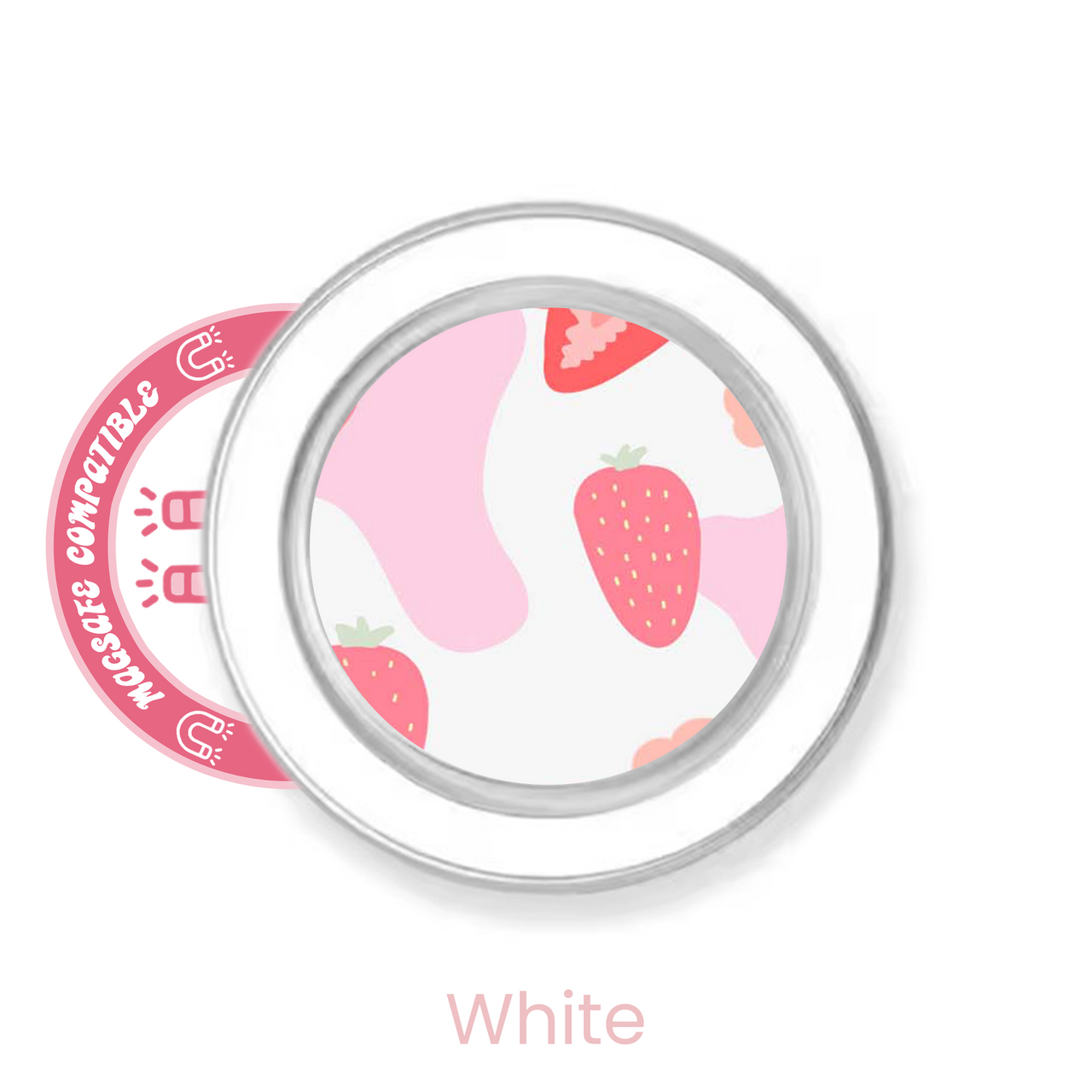 abbyrose Berries 'n Cream MagSafe poignée téléphone pour iPhone 12 13 14 15 16 Pro Max - Photo 2 sur 31