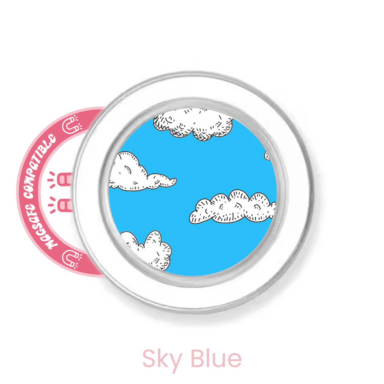 abbyrose Cloud Nine MagSafe poignée téléphone pour iPhone 12 13 14 15 16 Pro Max Plus - Photo 3 sur 13