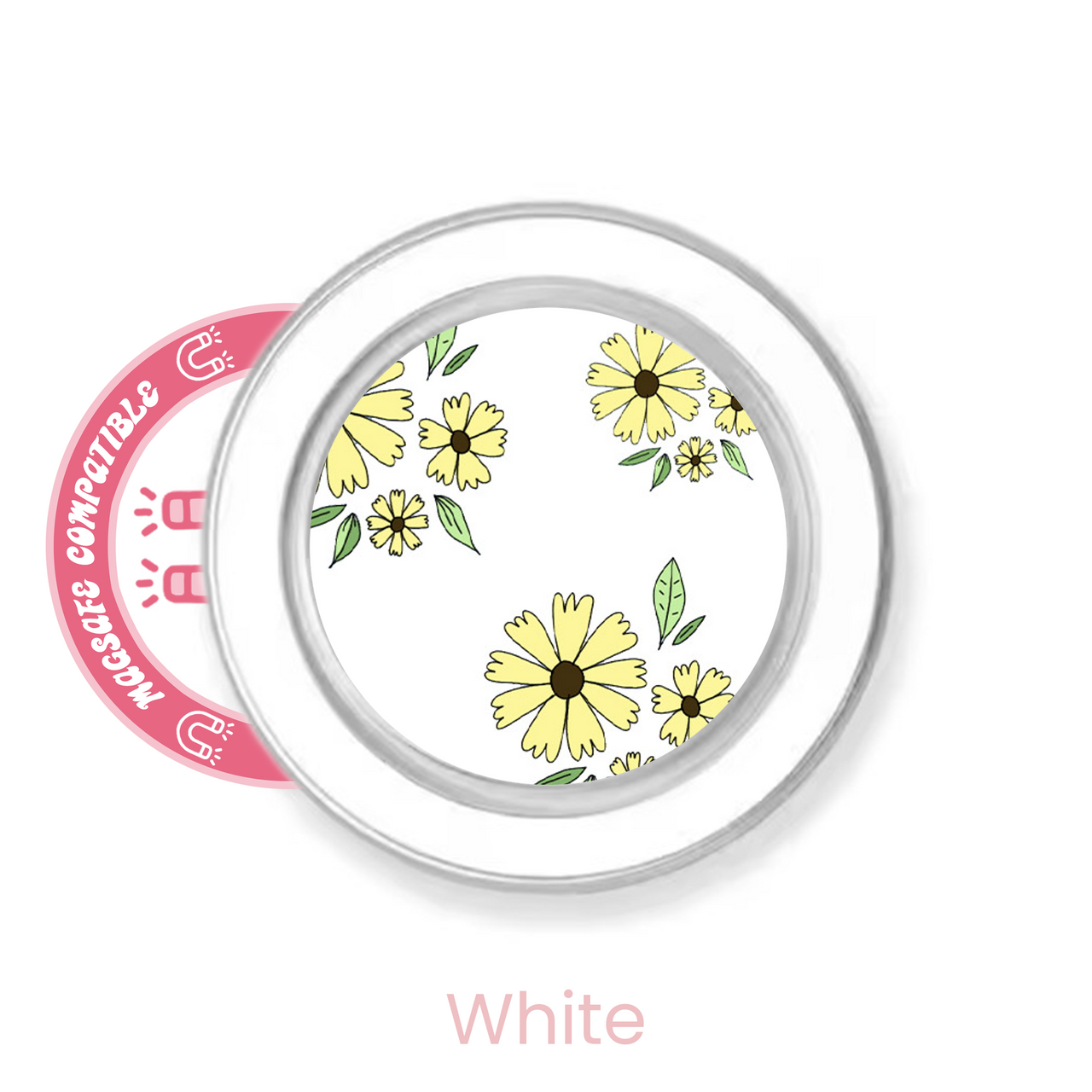abbyrose patch fleur MagSafe poignée téléphone pour iPhone 12 13 14 15 16 Pro Max Plus - Photo 3 sur 21
