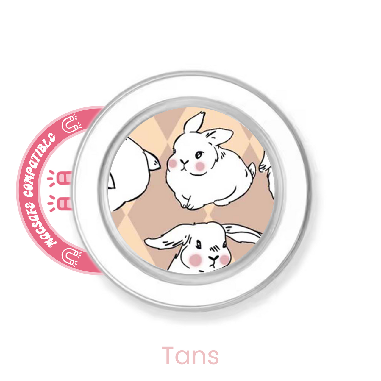 abbyrose Funny Bunny MagSafe poignée téléphone pour iPhone 12 13 14 15 16 Pro Max Plus - Photo 32 sur 49
