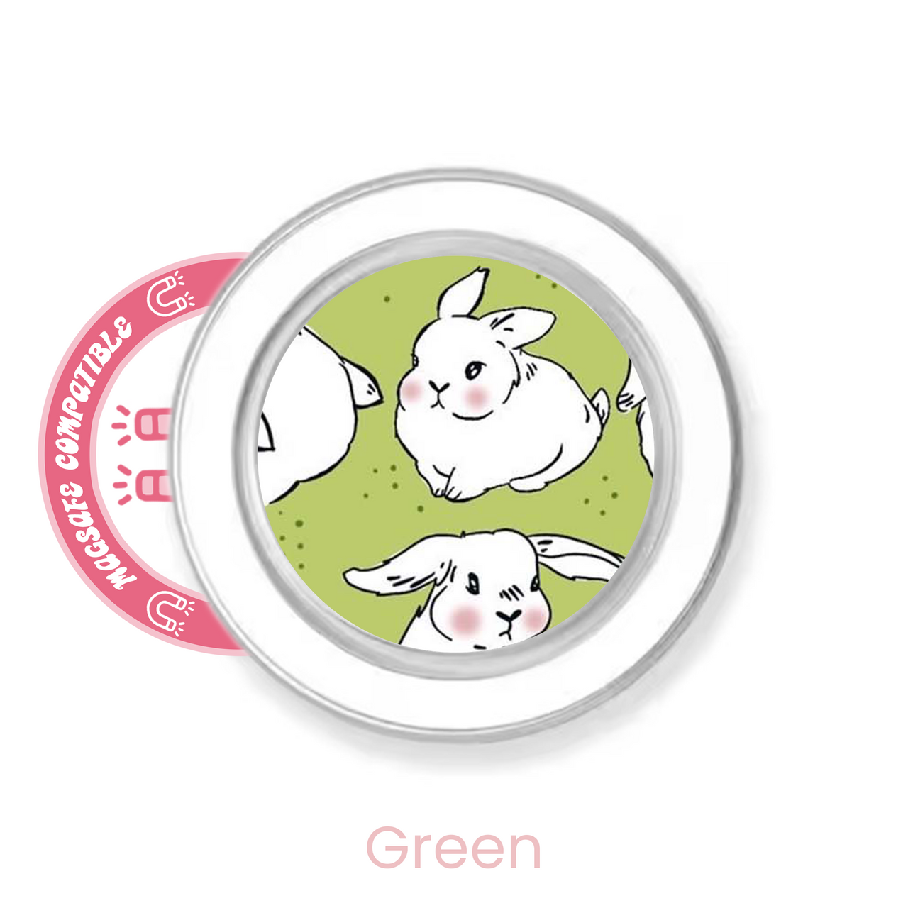 abbyrose Funny Bunny MagSafe poignée téléphone pour iPhone 12 13 14 15 16 Pro Max Plus - Photo 6 sur 49