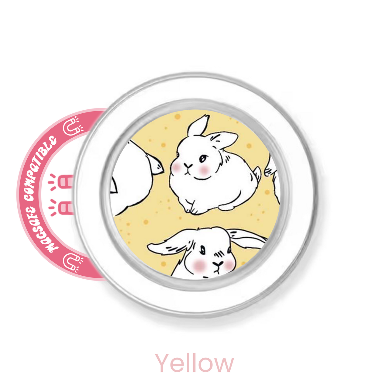 abbyrose Funny Bunny MagSafe poignée téléphone pour iPhone 12 13 14 15 16 Pro Max Plus - Photo 7 sur 49