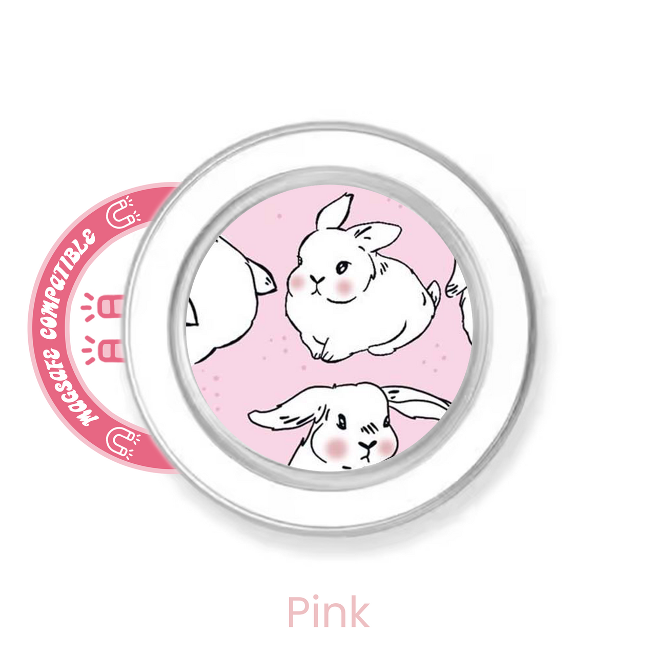 abbyrose Funny Bunny MagSafe poignée téléphone pour iPhone 12 13 14 15 16 Pro Max Plus - Photo 38 sur 49