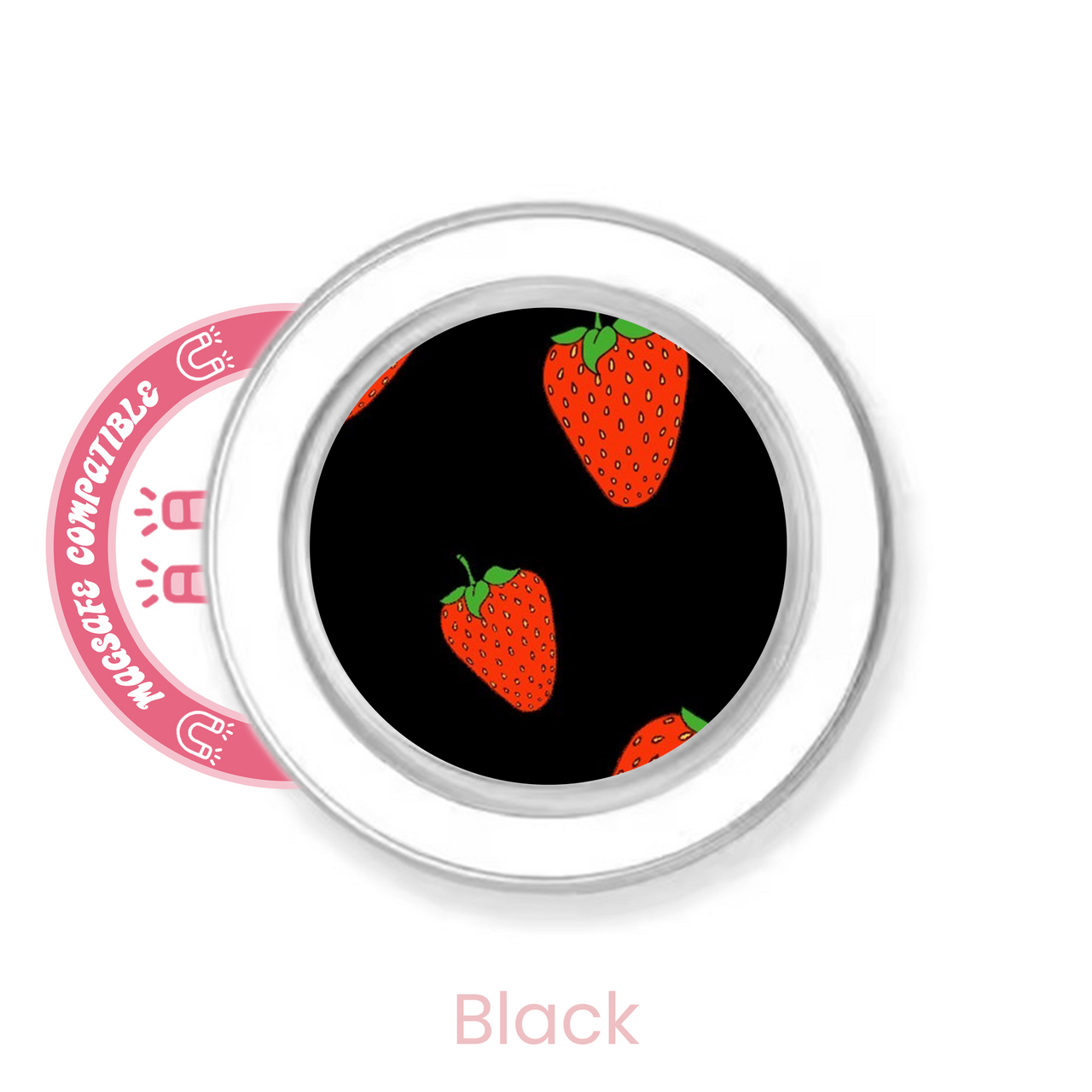 abbyrose Strawberry Fields MagSafe poignée téléphone pour iPhone 12 13 14 15 16 Pro Max - Photo 6 sur 31