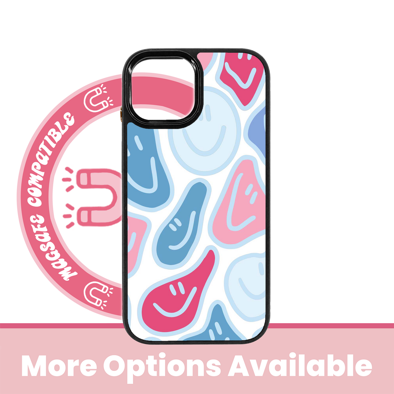 abbyrose Coque iPhone Smile Warp MagSafe pour iPhone 12 13 14 15 16 Pro Max Plus - Photo 3 sur 49