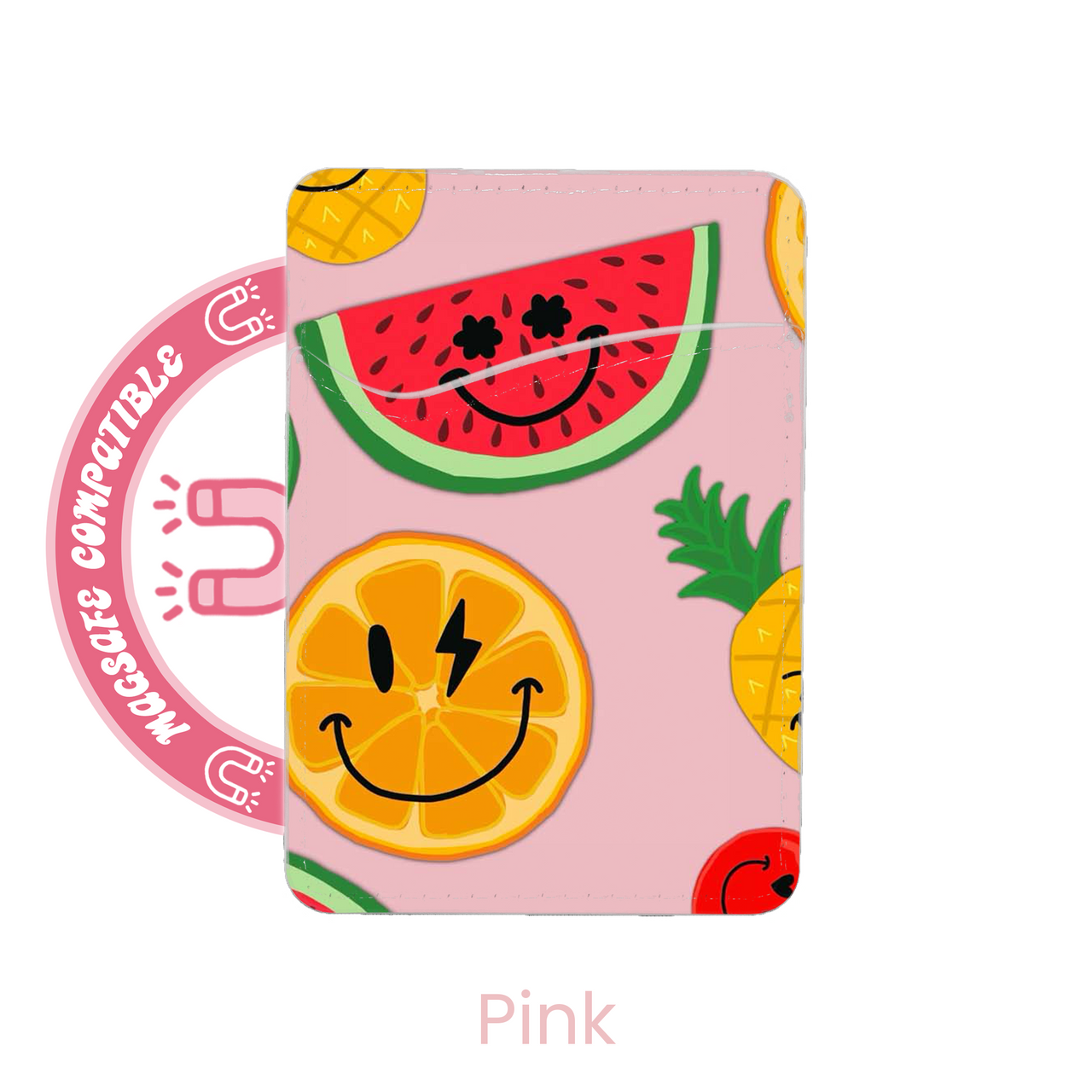 abbyrose Happy Fruit MagSafe Card Holder Pocket for iPhone 12 13 14 15 16 Pro - 第 5/21 張圖片