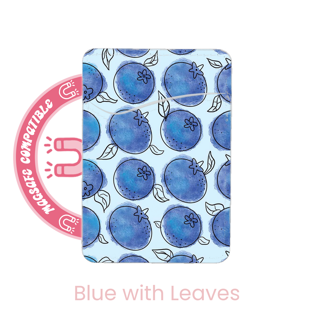 abbyrose Blueberry Doodles MagSafe Porte Carte Poche pour iPhone 12 13 14 15 16 - Photo 4 sur 13
