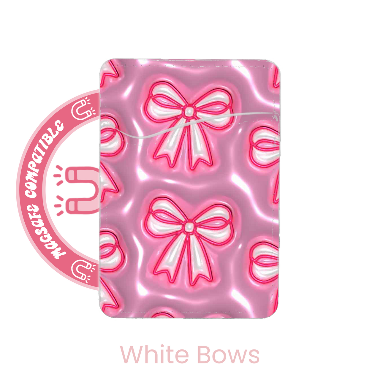 abbyrose Bubble Bows MagSafe Porte Carte Poche pour iPhone 12 13 14 15 16 Pro - Photo 5 sur 7