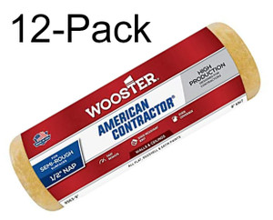 Wooster Genuine 9" American Contractor 1/2" Nap Roller Cover 12-Pack # R563-9-12PK - view 3
