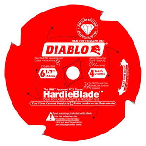 Diablo D0604DH 6-1/2" x 4-Teeth HardieBlade™ Saw Blade for Fiber Cement Diablo D0604DH 6-1/2" x 4-Teeth HardieBlade™ Saw Blade for Fiber Cement