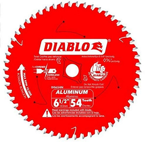 Diablo D0654N 6-1/2" x 54-Teeth Saw Blade for Medium Aluminum Diablo D0654N 6-1/2" x 54-Teeth Saw Blade for Medium Aluminum