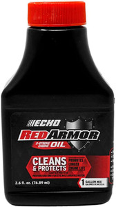 Echo Red Armor 2-Stroke Engine Oil 2.6 oz Bottle 50:1 Mix for 1 Gallon 6550001S Echo Red Armor 2-Stroke Engine Oil 2.6 oz Bottle 50:1 Mix for 1 Gallon 6550001S