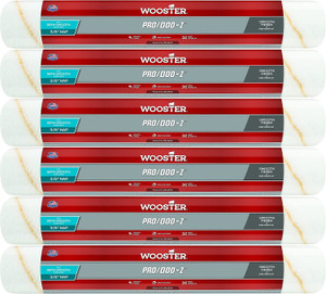 Wooster Genuine 6 pack of 18" Pro/Doo-Z 3/8" Nap Roller Cover RR642-18-6PK Wooster Genuine 6 pack of 18" Pro/Doo-Z 3/8" Nap Roller Cover RR642-18-6PK