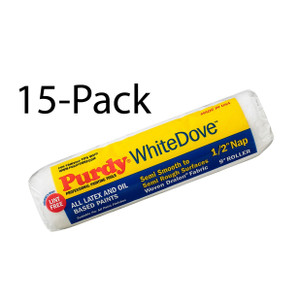 Genuine Purdy 15 Pack White Dove 9" x 1/2" Nap Roller Covers 144670093-15PK - view 3