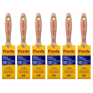 Genuine Purdy 6 Pack Pro-Extra Monarch Flat 2" Paint Brushes 144234720-6PK - view 3