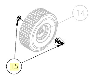 Simpson Genuine OEM Wheel Mounting Kit for DXPW3400PRNB Pressure Washer - 7111659