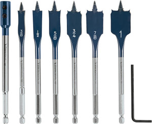 Bosch Genuine 6 pc. Daredevil Standard Spade Bit Set with Extension - DSB5005 Bosch Genuine 6 pc. Daredevil Standard Spade Bit Set with Extension - DSB5005